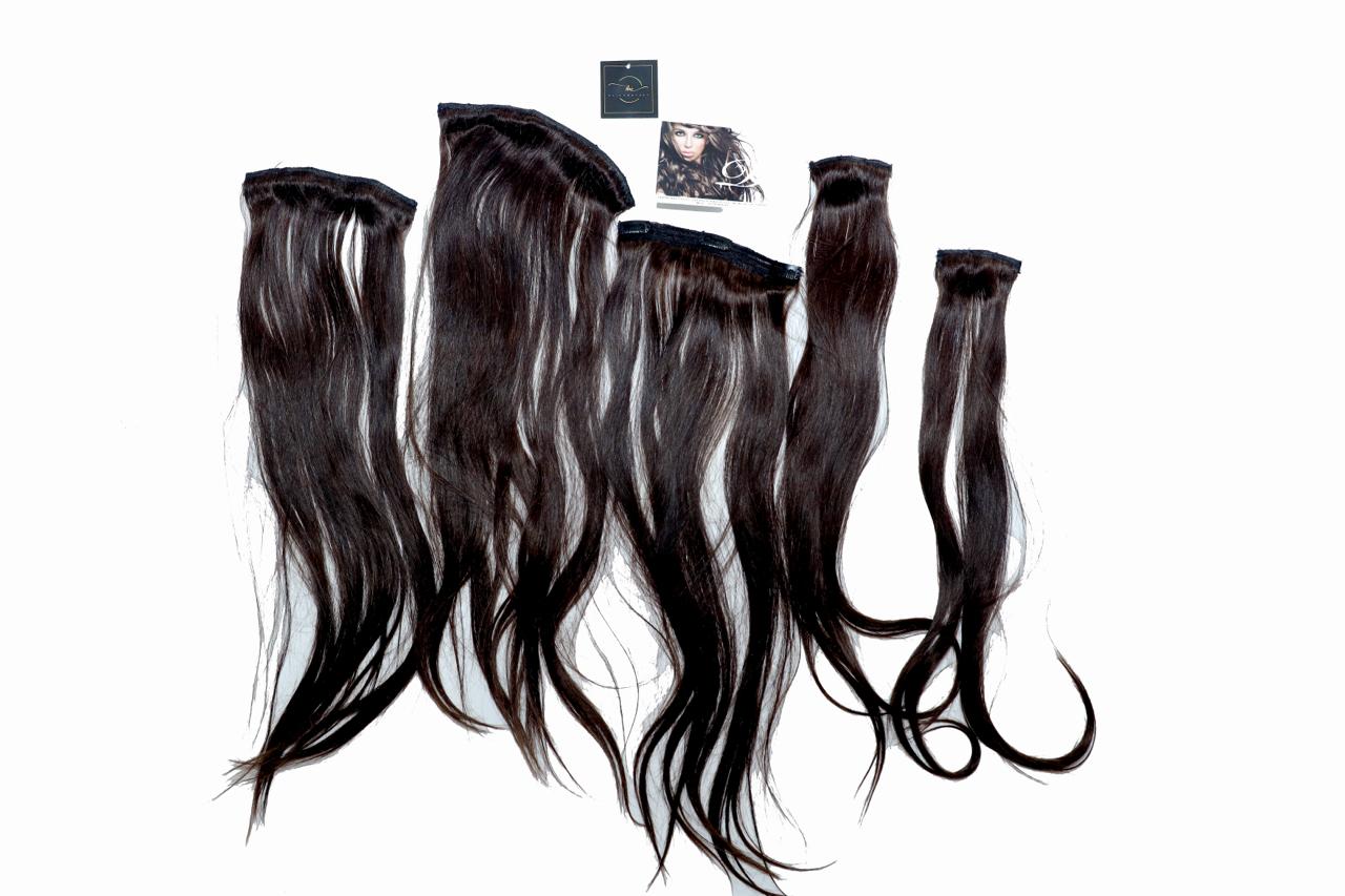 THE HAIR COMPANY WOMEN'S HUMAN  HAIR EXTENSION FIVE PIECE VOLUMISER FOR LENGTH